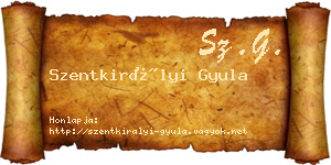 Szentkirályi Gyula névjegykártya