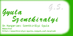 gyula szentkiralyi business card